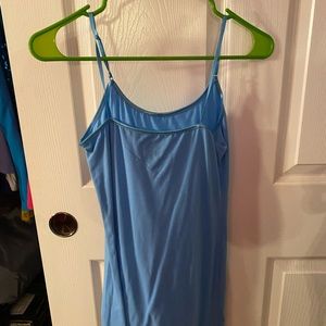 Blue. Spaghetti strap.